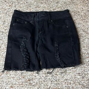 Clingers Jeans, Size:0, Ripped black short